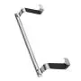 Mziart Modern Towel Bar with Hooks for Bathroom and Kitchen, Brushed Stainless Steel Towel Hanger Over Cabinet (9 inch)