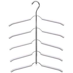 Clothes Racks Multi-Layer Clothes Hangers Anti-Slip Save Space Metal Iron Paint Hangers 5 in 1 Closet Storage Organizer for Clothes Pants Hanging, Standard Hangers