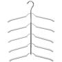 Clothes Racks Multi-Layer Clothes Hangers Anti-Slip Save Space Metal Iron Paint Hangers 5 in 1 Closet Storage Organizer for Clothes Pants Hanging, Standard Hangers