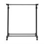 Adjustable Rolling Garment Rack Heavy Duty Clothes Hanger Portable Rail Rack New