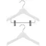 HANGERWORLD 12 White Wooden 11.8inch Kids Coat Clothes Garment Top Clip Hangers Closet Set Baby Toddler HANGERWORLD 12 White Wooden 11.8inch Kids Coat Clothes Garment Top Clip Hangers Closet Set Baby Toddler