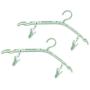 CUTICATE 2 Pack Travel Hangers Folding Hangers with 4 Clips Portable Clothes Hangers, Non-Slip, Lightweight for Home and Travel - Green CUTICATE 2 Pack Travel Hangers Folding Hangers with 4 Clips Portable Clothes Hangers, Non-Slip, Lightweight for Home and Travel - Green