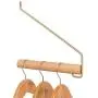 Oureong Wall Hook Coat Rack Shelf Wall-Mounted Bamboo Wooden Hook for Hallway Bathroom Living Room Bedroom Wall Mounted Clothes Scarf Hat Storage Hanger (Color : Wood Primary Color)