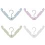 10pcs Random Color Travel Hanger Portable Folding Hanger Lightweight Non-Slip Clothes Hanger with Clip Clothing Support