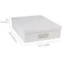 Bigso Oskar Fiberboard Label Frame Document Letter Box, 3.3 x 10.2 x 13.8 in, White Bigso Oskar Fiberboard Label Frame Document Letter Box, 3.3 x 10.2 x 13.8 in, White