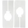 Homend 50 Pack White Clothing Rack Size Dividers Rectangular Hangers Dividers with 1 Piece Marker Pen for Home or Cloth Store