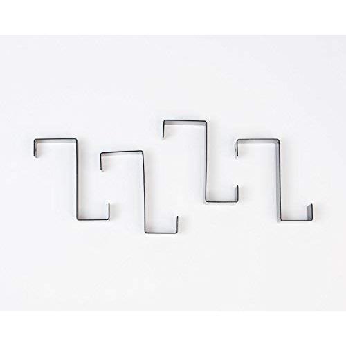 Design Ideas Black Hook Over Reversible Over the Door Hooks (Set of 4)