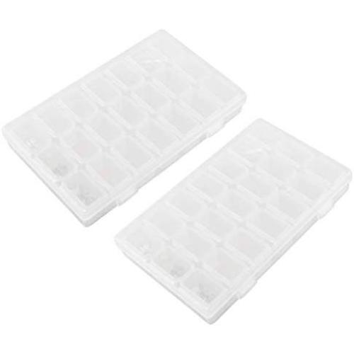 SUPVOX 2pcs 21 Compartments Boxes Shockproof Transparent Nail Art Jewelry Bead Container Empty Storage Boxes Case Holder Nail Art Organizer for Salon SUPVOX 2pcs 21 Compartments Boxes Shockproof Transparent Nail Art Jewelry Bead Container Empty Storage Boxes Case Holder Nail Art Organizer for Salon
