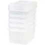 IRIS Split-Lid Letter Size File Box, 5 Pack, Large, Clear IRIS Split-Lid Letter Size File Box, 5 Pack, Large, Clear