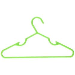 TSWCL 30 Pcs Plastic Hangers Lot Children Kid Infant Toddler Clothes Lime Durable New