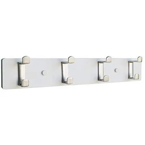 NIKKY HOME Coat Rack Hanger Wall Mounted Coat Rack Hanger Dual Hooks 4 Hooks, White NIKKY HOME Coat Rack Hanger Wall Mounted Coat Rack Hanger Dual Hooks 4 Hooks, White