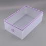 5 Pcs Clear Plastic Shoe Storage Boxes, Foldable Shoe Containers Double Plastic Purple DIY Shoe Drawers Home Storage