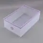 5 Pcs Clear Plastic Shoe Storage Boxes, Foldable Shoe Containers Double Plastic Purple DIY Shoe Drawers Home Storage