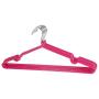 shengyuze 10Pcs Stainless Steel Hanger Clothes Antiskid Drying Rack Adult Kids Organizer Space Saving for Home Storage, Stainless Steel + Anti-Slip Coating - Light Pink