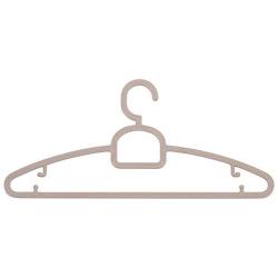 SAASNY Standard Plastic Hangers,[10 Pack] Premium Plastic Hangers with Tie Bar - Heavy Duty -Space Saving & Non Slip - Plastic Suit Hangers,Clothes Hanger (Brown) for Drying and Storage