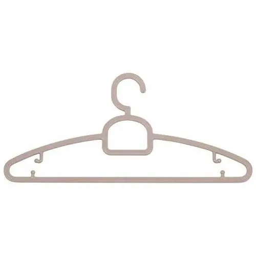 SAASNY Standard Plastic Hangers,[10 Pack] Premium Plastic Hangers with Tie Bar - Heavy Duty -Space Saving & Non Slip - Plastic Suit Hangers,Clothes Hanger (Brown) for Drying and Storage