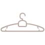 SAASNY Standard Plastic Hangers,[15 Pack] Premium Plastic Hangers with Tie Bar - Heavy Duty -Space Saving & Non Slip - Plastic Suit Hangers,Clothes Hanger (Brown) for Drying and Storage