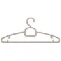 SAASNY Standard Plastic Hangers,[10 Pack] Premium Plastic Hangers with Tie Bar - Heavy Duty -Space Saving & Non Slip - Plastic Suit Hangers,Clothes Hanger (Brown) for Drying and Storage