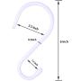 HiGift 6 inch Large Vinyl Coated S Hooks Heavy Duty Closet S Hook for Hanging, Non Slip White Rubber Coated S Hooks for Hanging Jeans Plants Pot Pan Cups Towels Hats, 8 Pack