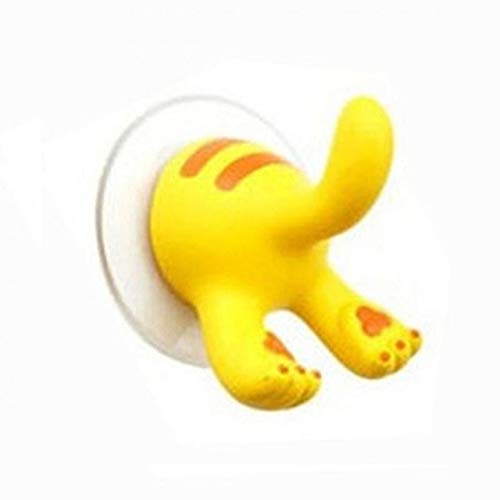 1pcs Cartoon Lovely Animal Tail Rubber Sucker Hook Key Towel Hanger Holder Hooks clothing key hanger wall kitchen accessories