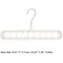 Decdeal Hanger Organizer Multi-Port Support, Rotate Anti-Skid Folding Hanger Magic Space Saving Clothes Hangers Organizer with 9 Holes for Drying and Storage