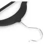 YEVIOR 50pcs 17.71 X 0.2 X 9.65 Inch Plastic Flocking Clothes Hangers with Rail Black