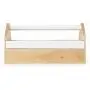 Umbra Toto Storage Boxes (Long), Perfect for Organizing Makeup, Brushes, Jewelry, Stationery, and More, Birch Wood Metal Finish, Natural/White