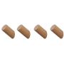 Curious Fish Natural Solid Wooden Cylinder Column Wood Hook Wall Mounted Towel Clothes Hat Key Coat Bag Robe Scarf Hanger Bathroom Bedroom Kitchen Cupboard Living Room Hallway Minimalist Organizer