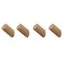 Curious Fish Natural Solid Wooden Cylinder Column Wood Hook Wall Mounted Towel Clothes Hat Key Coat Bag Robe Scarf Hanger Bathroom Bedroom Kitchen Cupboard Living Room Hallway Minimalist Organizer