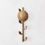 HLR-Coat Racks Free Standing Coat Rack Black Walnut Solid Wood Simple Wall Clothes Rack Home Porch Hanger Bedroom Wall Hanging Wall Wood (Color : B, Size : 9 Hook)