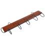 RUZYY Wall Mounted Clothes Hanger 5 Hooks Hat Key Holder Laundry Coat Rack Hanging Storage Shelf for Home - White