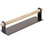 Accreate Practical Kitchen Towel Rack, Single Rod Nail-Free Sticky Commodity Shelf Duster Cloth Hanger (Black)