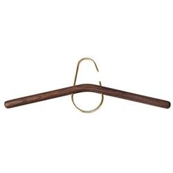 ZFF Household Solid Wood Brass Hangers Seamless Suit Clothes Support Round Head Clothes Rack