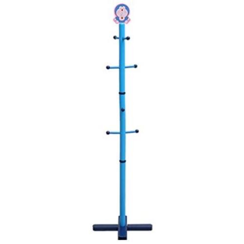 Dika UK Coat Racks Free Standing Wooden Coat Rack Child Solid Wood Bedroom Landing Cartoon Hangers Kindergarten Clothes Hanger Blue