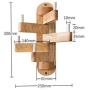 JCRNJSB Shelf, Nordic Minimalist Bedroom Solid Wood Oak Rotating Clothes Hanger Hook Wall Hanger Coat Rack Hanger 30255cm Can be stored removable Shelf Shelf Book shelf