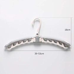 EvaroFly Multipurpose Magic Folding Hanger, Anti-skidding No Trace Storage Clothes Hanger, Household Travel Camping -Gray 5 Pcs