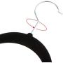 Cher9 5 x Black Adult Non-Slip Hangers Flocked Velvet Clothes Coat Trouser Wardrobe