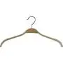 International Innovations Durable Natural Finish Wooden Clothes Hangers with Soft Non-Slip Strips Boxes of 100 100 Piece