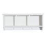 Wall Mount Coat Rack 3 Hooks 3 Removable Wicker Baskets Storage Cubbies Shelf Clothes Bags Hats Hanger White Hallway Decor Entryway Organization