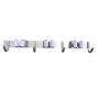 MYBROOMHOLDER Wall Mount Broom Holder - Organizer Stainless Steel (3 Handle and 4 Hook) for Mop Dustpan Closet Tool Storage Utility Rack Kitchen Cabinet Door Hanger