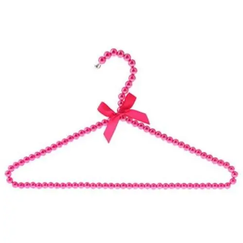 FRECI Pearl Beaded Clothes Hanger Coat Trouser Dress Pants Hanger Rack for Home Boutique Clothes Shop Wedding Decor - Rose Red FRECI Pearl Beaded Clothes Hanger Coat Trouser Dress Pants Hanger Rack for Home Boutique Clothes Shop Wedding Decor - Rose Red