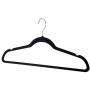 Grey990 20Pcs Ultrathin Non-Slip Premium Velvet Hanger Wardrobe Clothes Drying Rack Home Supplies Black
