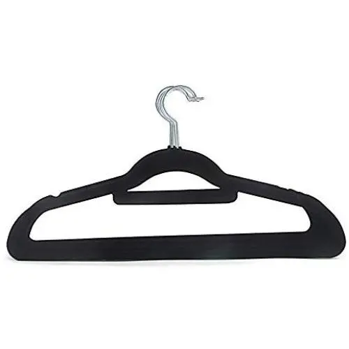 Decor Hut Velvet Covered Hangers ? 30 Pack Non-Slip Black Hangers for Clothes ? Premium Quality Materials - Easy Slide & Sturdy Design ? Slim to Save Closet Space Decor Hut Velvet Covered Hangers ? 30 Pack Non-Slip Black Hangers for Clothes ? Premium Quality Materials - Easy Slide & Sturdy Design ? Slim to Save Closet Space