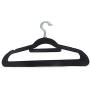 Decor Hut Velvet Covered Hangers ? 50 Pack Non-Slip Black Hangers for Clothes ? Premium Quality Materials - Easy Slide & Sturdy Design ? Slim to Save Closet Space