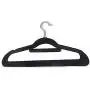 Decor Hut Velvet Covered Hangers ? 50 Pack Non-Slip Black Hangers for Clothes ? Premium Quality Materials - Easy Slide & Sturdy Design ? Slim to Save Closet Space