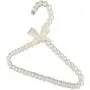 Baoblaze Plastic Pearl White Beaded Clothes Hanger Trousers Skirt 20cm Household Organization