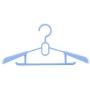 Liyes Plastic Hangers, Dry Wet Clothes Clothes Tree, Telescopic Durable Hanger Space-Saving Clothes Stand with Non-Slip Pads Adjustable Cushion Clips for Coat, Jacket, Dress, Shirt (Blue)