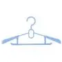 Liyes Plastic Hangers, Dry Wet Clothes Clothes Tree, Telescopic Durable Hanger Space-Saving Clothes Stand with Non-Slip Pads Adjustable Cushion Clips for Coat, Jacket, Dress, Shirt (Blue)