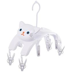 Meiho Cat "Clothespins Hanger" White Me08 (japan import)