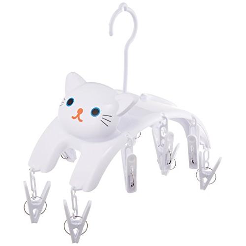 Meiho Cat &quotClothespins Hanger" White Me08 (japan import)